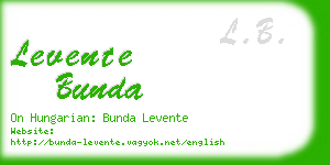 levente bunda business card